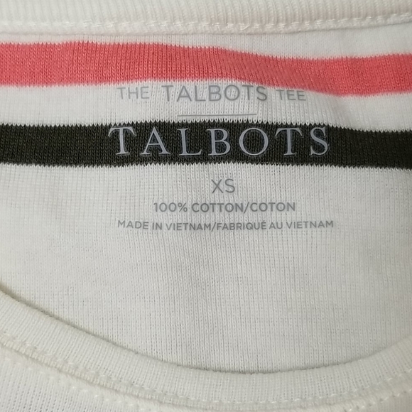 Talbots 100% Cotton Stripped Long Sleeve Tee - Picture 4 of 5